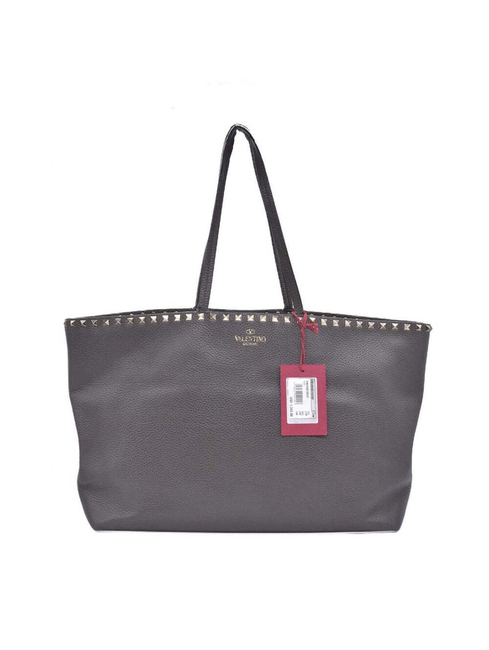 $1850 Valentino Garavani Grained Calfski Small Rockstud Tote